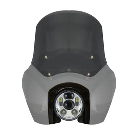 OG Softail Low Rider S Complete T-Sport Fairing Kit - Billiard Gray - 5.75 LED Chrome