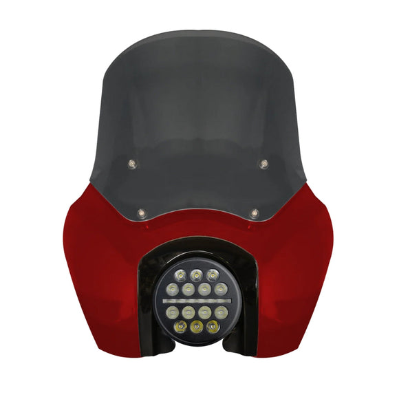 OG Softail Low Rider S Complete T-Sport Fairing Kit - Brilliant Red - 5.75 X-Series LED