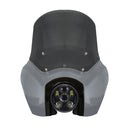 OG Softail Low Rider s_Complete T Sport Fairing Kit Gunship Grey OEM Headlight Grey 5.75 LED Black