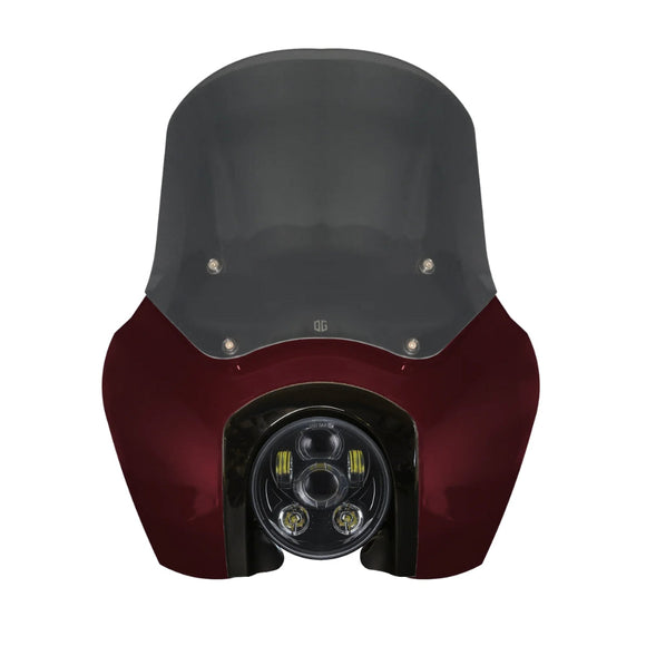 OG Softail Low Rider S Complete T-Sport Fairing Kit - Midnight Crimson - 5.75" LED Black