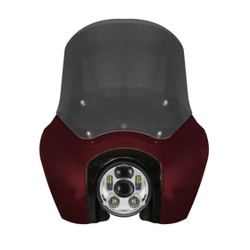 OG Softail Low Rider S Complete T-Sport Fairing Kit - Midnight Crimson - 5.75" LED Chrome