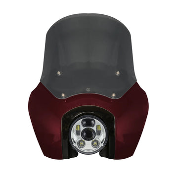 OG Softail Low Rider S Complete T-Sport Fairing Kit - Midnight Crimson - 5.75" LED Chrome