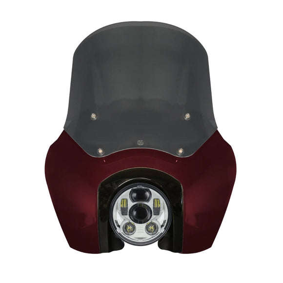 OG Softail Low Rider S Complete T-Sport Fairing Kit - Midnight Crimson - 5.75" LED Chrome