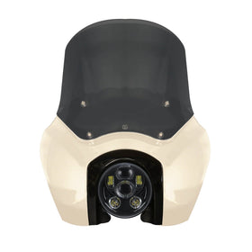 OG Softail Low Rider S Complete T-Sport Fairing Kit - White Sand Pearl Color Match -OG 5.75 LED Black