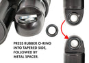 O-ring and spacer assembly diagram for RWD RS-2 shock eyelet