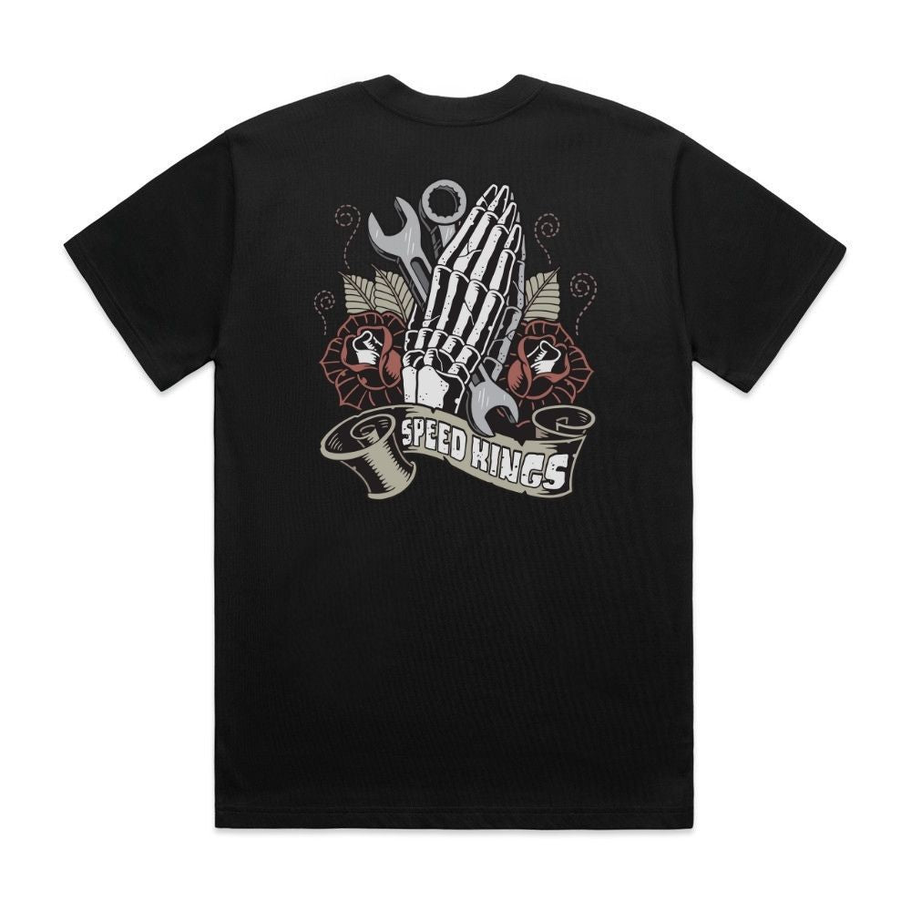 PRAYING HANDS TEE - BLACK | SPEED-KINGS CYCLE