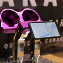Purple anodized Quad Lock motorcycle handlebar phone mount