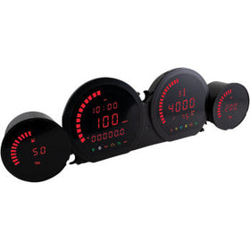KOSO - HD-03 FOUR PIECE GAUGE KIT - RED DISPLAY - '14-20 TOURING
