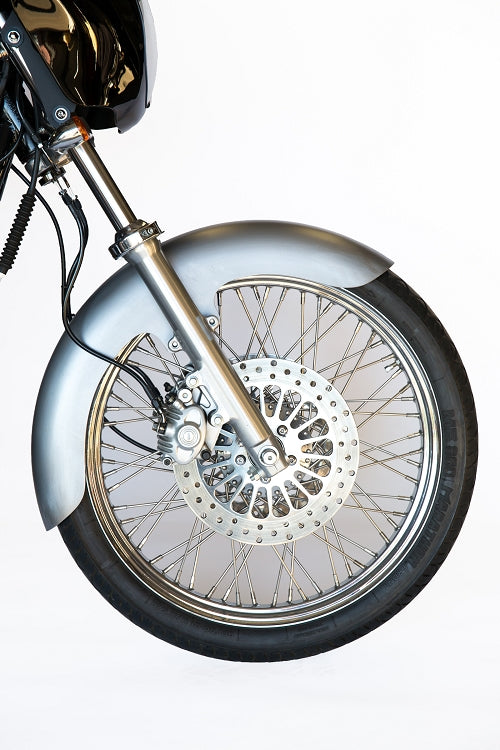 RWD V-Twin 21" OCF front fender, one-piece 14-gauge stamped steel for 1984-2000 Harley-Davidson FXR; fits 84-95 w/90/90-19 tire