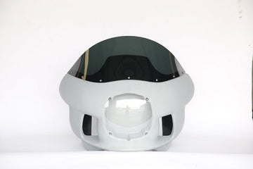 RWD V-Twin FXRT hand-laid fiberglass fairing with 10-inch Duraplex windscreen and headlight cover, fits Dyna, FXR, Road King, 18-14 Softail Low Rider, Sport Glide, Street Bob