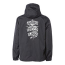 Black waterproof windbreaker motorcycle jacket