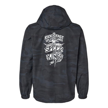 Black camouflage waterproof windbreaker motorcycle jacket