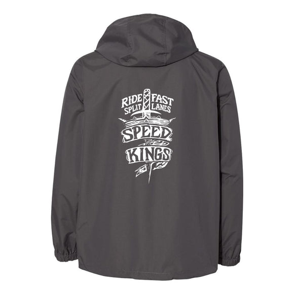 Gray waterproof windbreaker motorcycle jacket