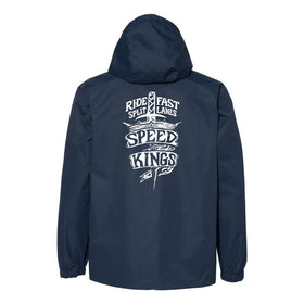 Navy Blue waterproof windbreaker motorcycle jacket