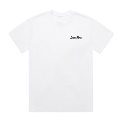 Speed-Kings Motorcycle Shop Tee in White