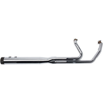 S&S CYCLE - SIDEWINDER 2:1 EXHAUST - CHROME WITH BLACK HIGHLIGHTED MACHINED END CAP - 0