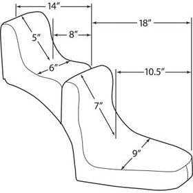 DRAG - REAR HIGH SCORPION SEAT PAD - BLACK - 0