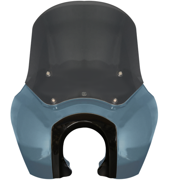 Sharks OEM blue motorcycle front fairing with smoked windshield