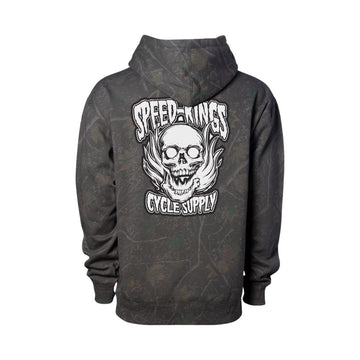 Flaming Skull Darkwood Hoodie
