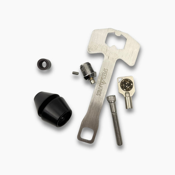 SKC Lid Locker Helmet Lock - DYNA/SOFTAIL/FXR/BAGGER/(SPORTSTER 04 AND EARLIER)