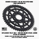 Black Speed-Kings Star rear sprocket made in USA for Harley Davidson on a white background
