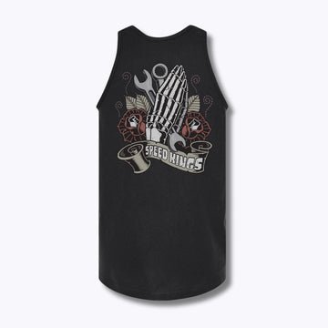 Speed-Kings Praying Hands Tank Top Black Back