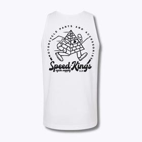 Speed-Kings Running Pyramid Tank Top White Back