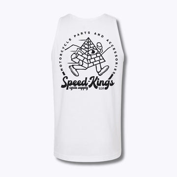 Speed-Kings Running Pyramid Tank Top White Back