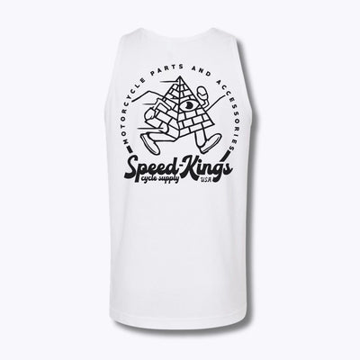 Speed-Kings Running Pyramid Tank Top White Back