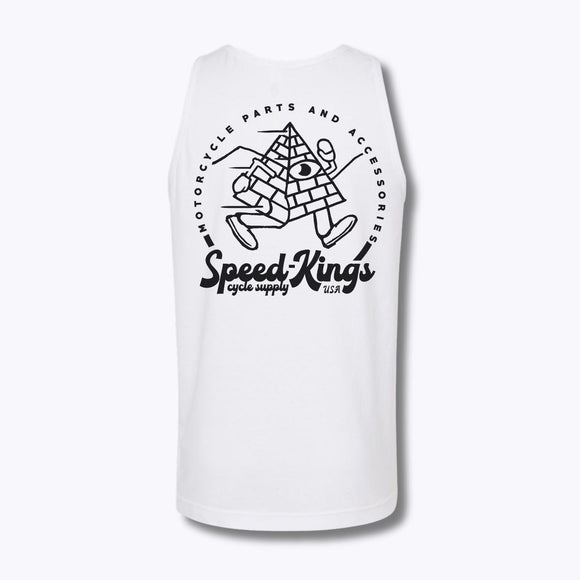 Speed-Kings Running Pyramid Tank Top White Back