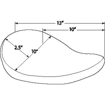 DRAG - SMALL SPRING SOLO SEAT - BLACK SMOOTH VINYL - CUSTOM & RIGID