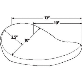 DRAG - SMALL SPRING SOLO SEAT - BLACK SMOOTH VINYL - CUSTOM & RIGID - 0