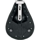 DRAG - SMALL LOW-PROFILE SPRING SOLO SEAT - BLACK LEATHER, WHITE STITCHING - CUSTOM & RIGID-3