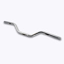 Chrome speed kings mid bend motorcycle handlebar on a white background