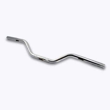 Chrome speed kings mid bend motorcycle handlebar on a white background