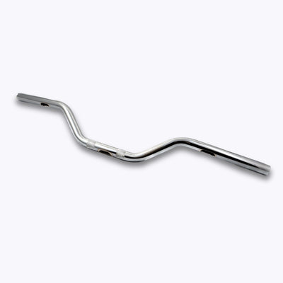 Chrome speed kings mid bend motorcycle handlebar on a white background