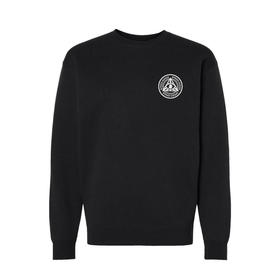 Black sweatshirt with a white SKC logo on the chest against a white background