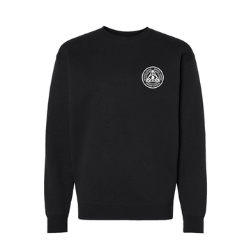 Black sweatshirt with a white SKC logo on the chest against a white background