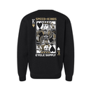 Suicide King of Hearts Card Sweatshirt by Speed-Kings Cycle
