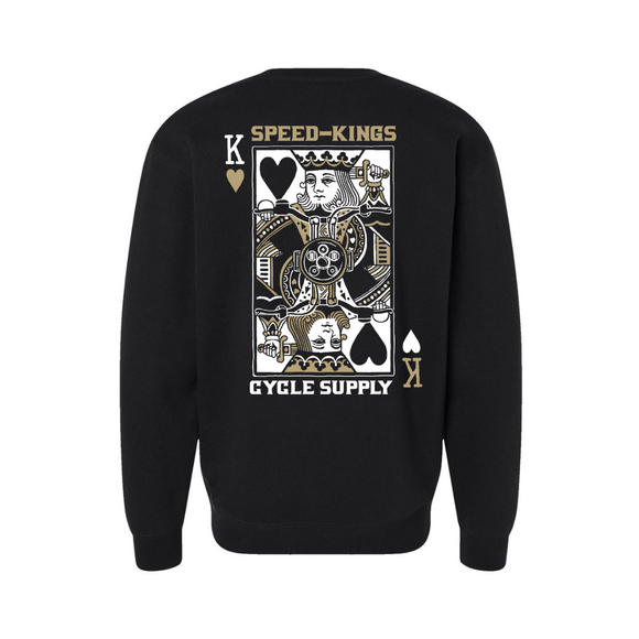 Suicide King of Hearts Card Sweatshirt by Speed-Kings Cycle