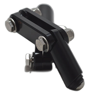 OG Moto T‑Sport billet windshield adjuster arms, black anodized CNC 6061‑T6 aluminum