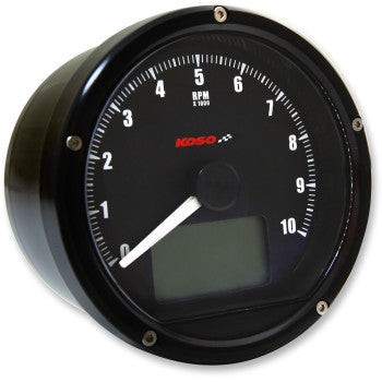 KOSO - TNT-01R UNIVERSAL ELECTRONIC SPEEDOMETER/ TACHMOETER - BLACK CASING/ FACE