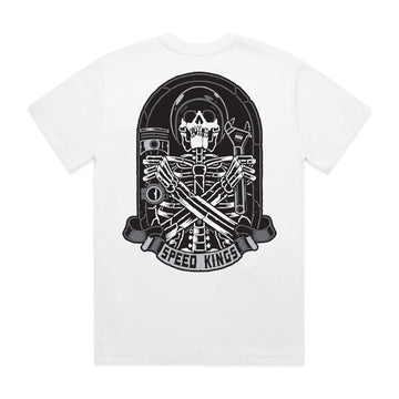 Speed-Kings Coffin Tee White Back