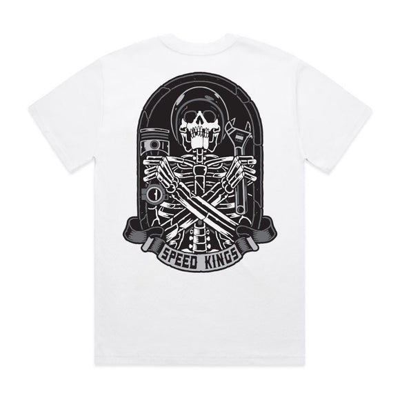 Speed-Kings Coffin Tee White Back