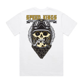 Speed-Kings Speed Skull Tee White Back