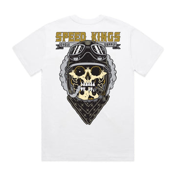 Speed-Kings Speed Skull Tee White Back