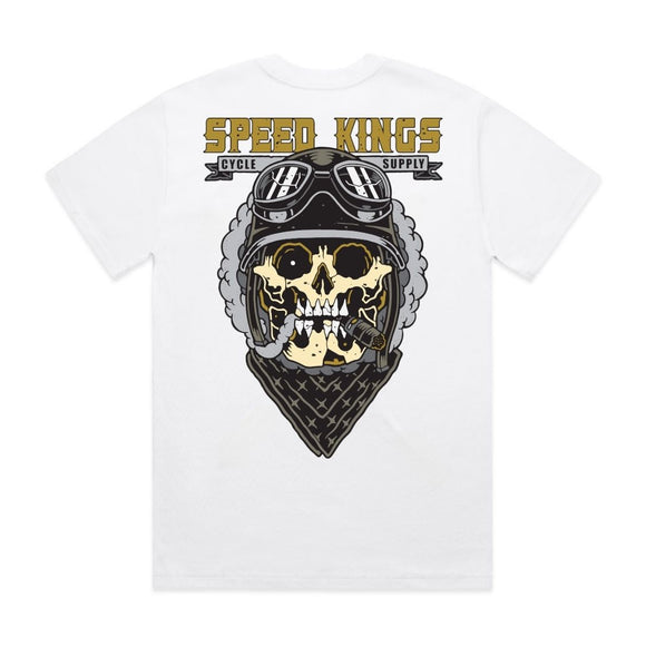 Speed-Kings Speed Skull Tee White Back