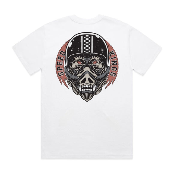 Speed-Kings Warthog Tee White Back