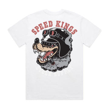 Speed-Kings Wolf Tee White Back