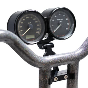 OG Moto Universal Risers Accessories Mount gauge bracket, black anodized CNC aluminum for 1.25-inch risers